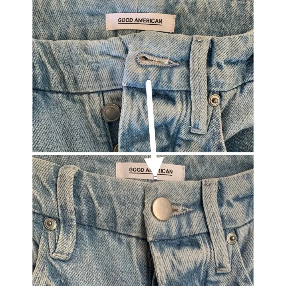 NEW‎ Good American Good Boy Jeans in Blue456